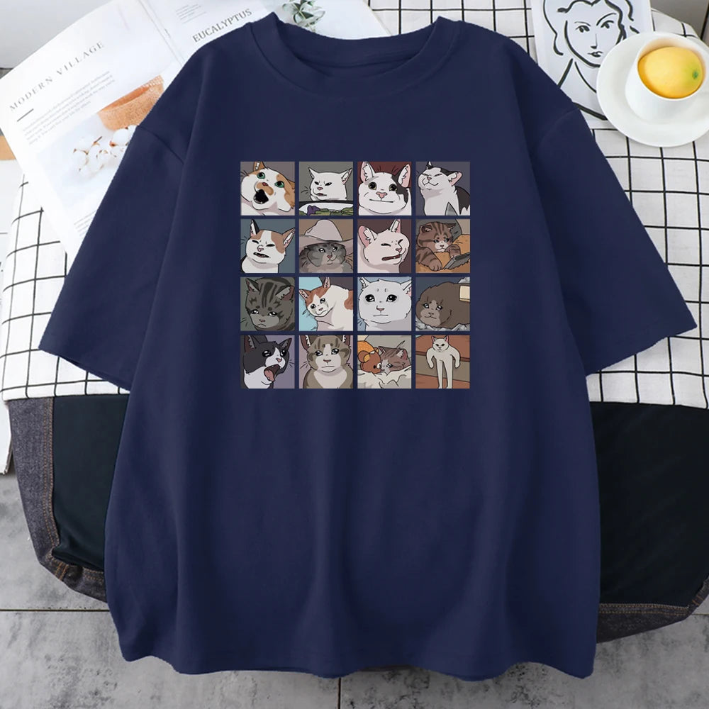 Meme Cats Puzzle T Shirt
