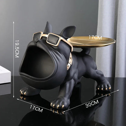 Maggiordomo della bocca grande del bulldog francese