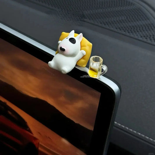 Sleeping BullTerrier Dashboard Ornament
