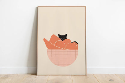 Poster da parete con gatto minimalista