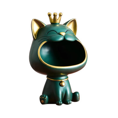 Cat Statue Desktop Storage