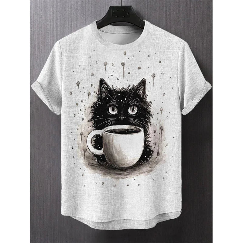 3D Cartoon Cat Animal T-Shirt