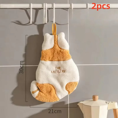 Cute Cat Hanging Towel