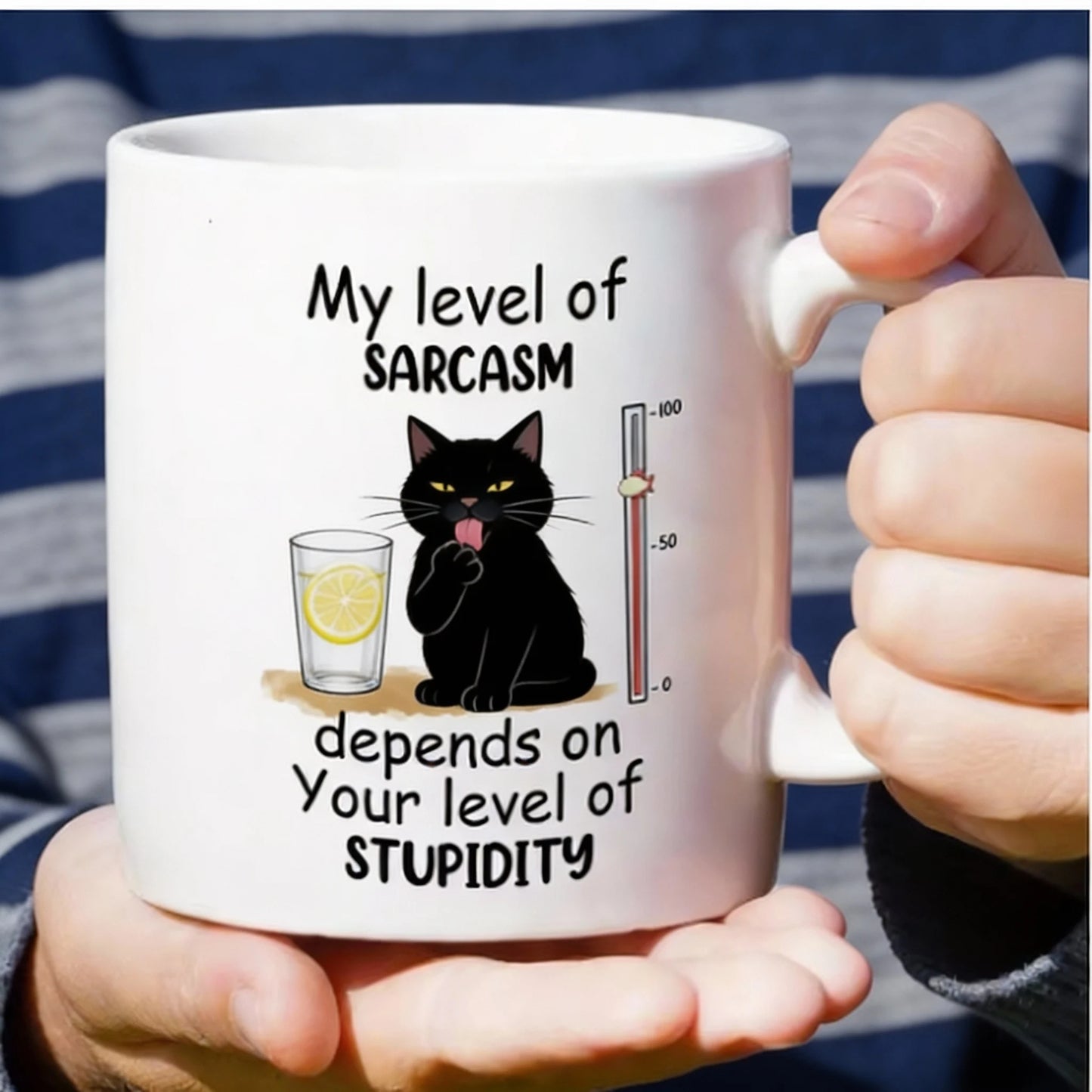 Tazza con gatto divertente con sarcasmo