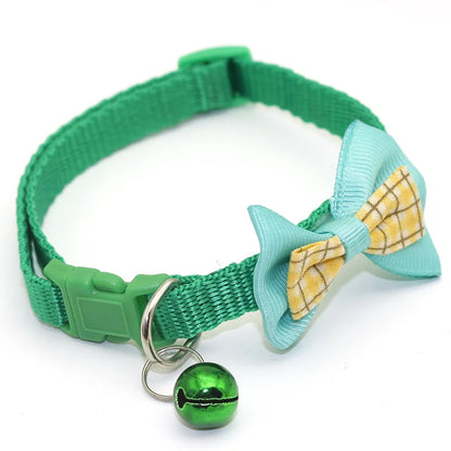 Plaid Bow Tie Pet Collar