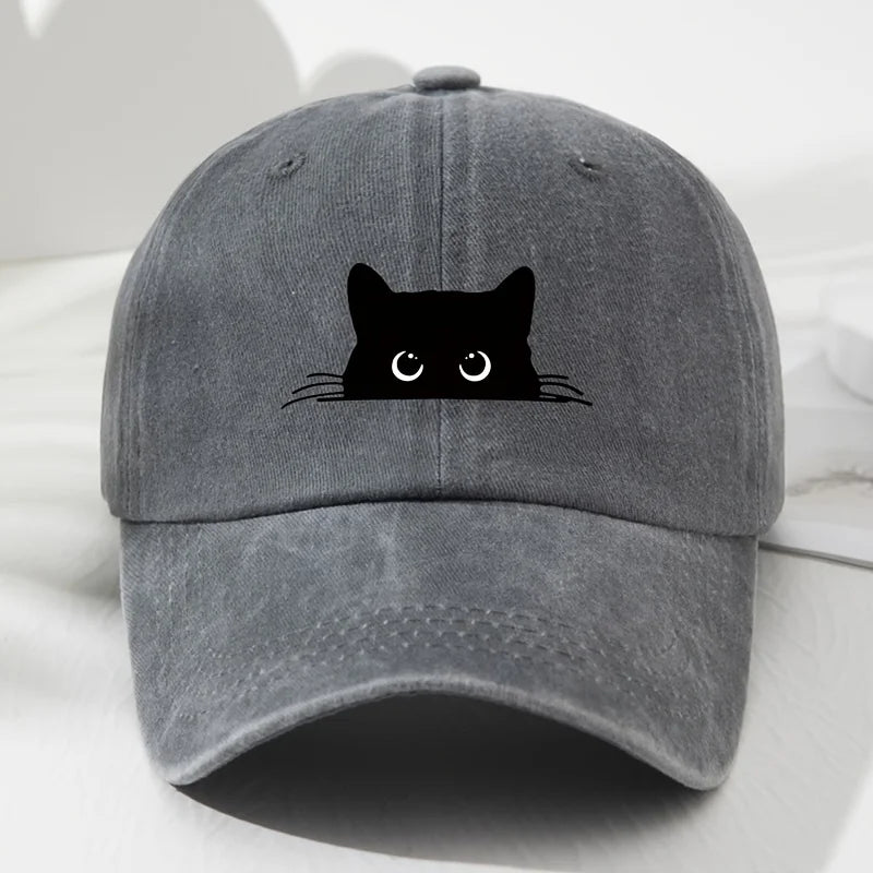Casquette Vintage Yeux de Chat Mignons