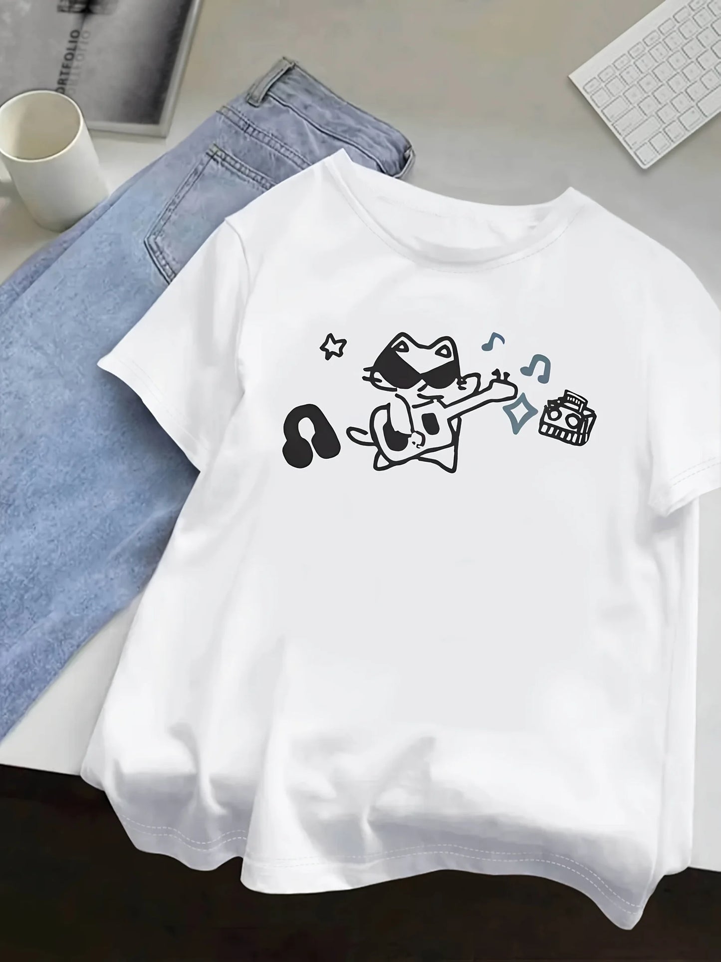 Cat Playing The Guitar Shirt