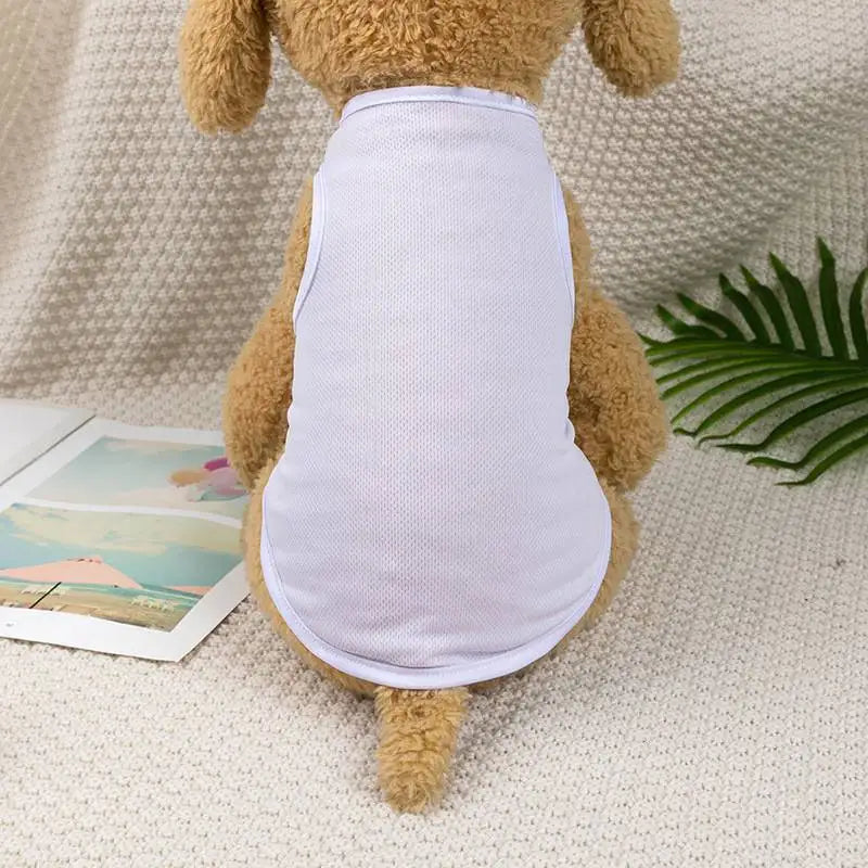 Solid-Color Sleeveless Pet Shirt for Dogs and Cats