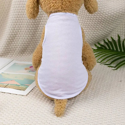 Solid-Color Sleeveless Pet Shirt for Dogs and Cats