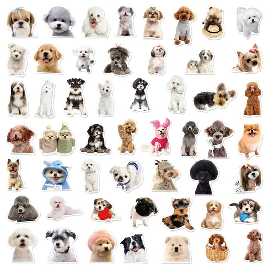 Cute Realistic Dog Stickers Pack