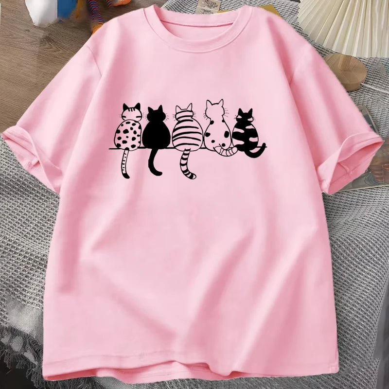 Cute Cat Theme T-Shirt
