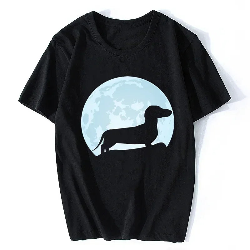 Áo thun ánh trăng Dachshund