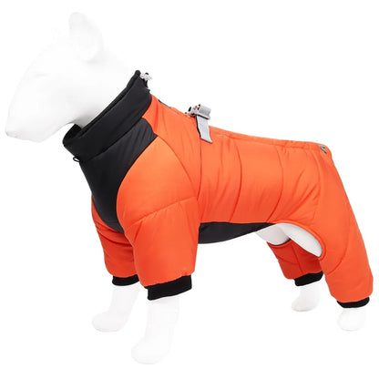 Quilted Four-Leg Dog Jumpsuit with High Neck