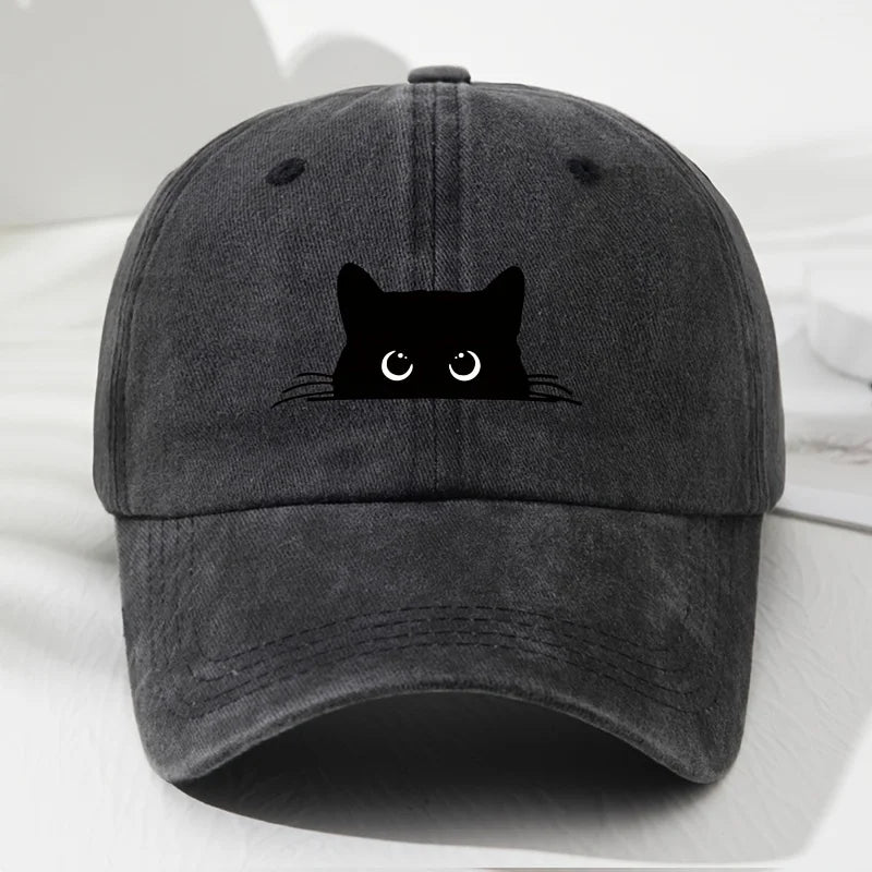 Casquette Vintage Yeux de Chat Mignons