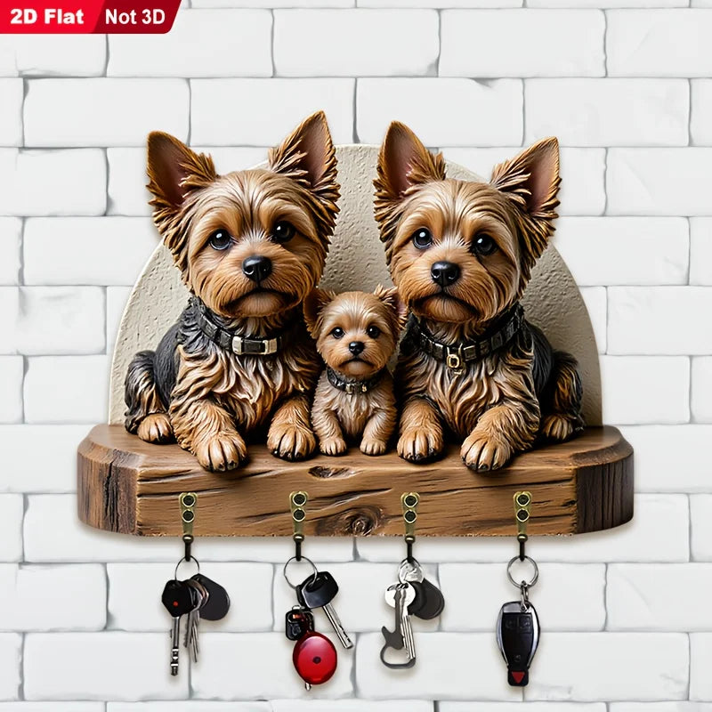 Porte-clés familial Yorkshire Terrier