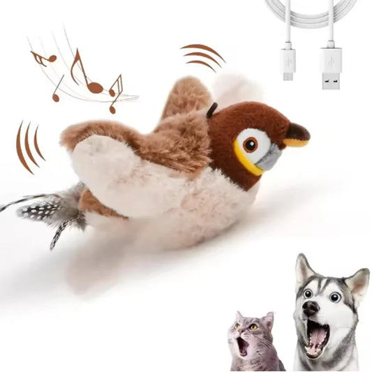 Interactive Flapping Chirping Bird Cat Toy
