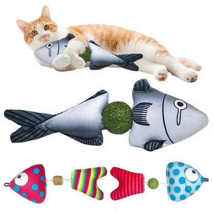 Fish Cartoon Plush Grinding Rod Cat Toy