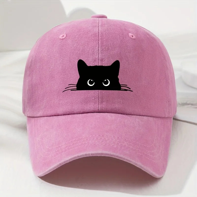 Casquette Vintage Yeux de Chat Mignons