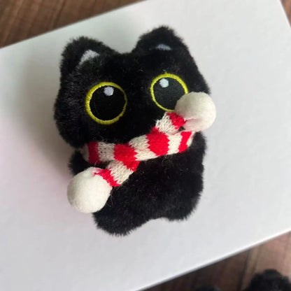 Mignon mini pendentif chat noir