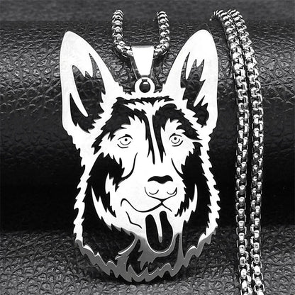 Collana con ciondolo cane pastore tedesco