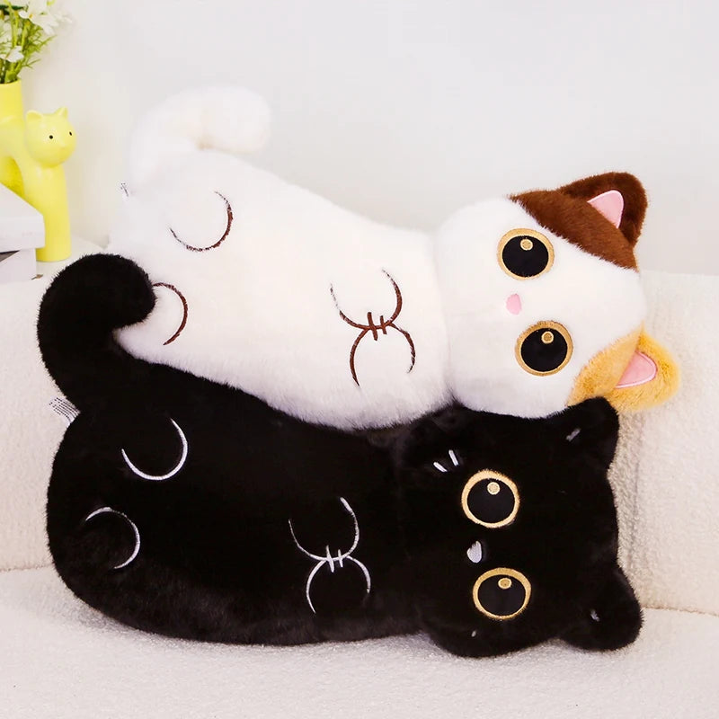 Oreiller en peluche chat mignon doux