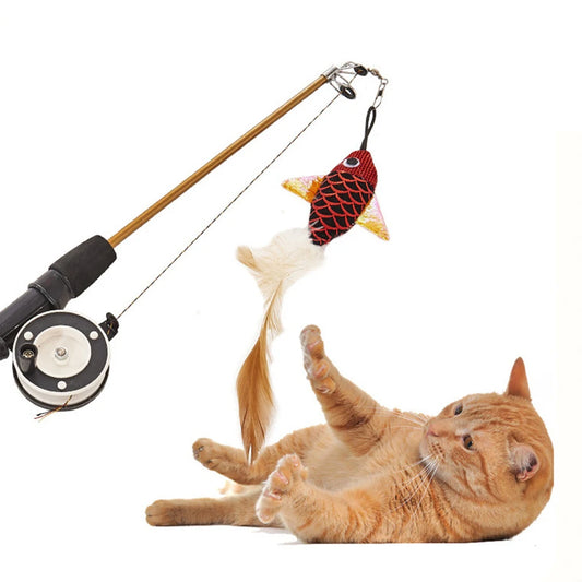 Simulation Fishing Rod Cat Toy
