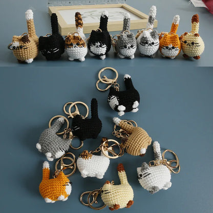 Porte-clés au crochet série chaton