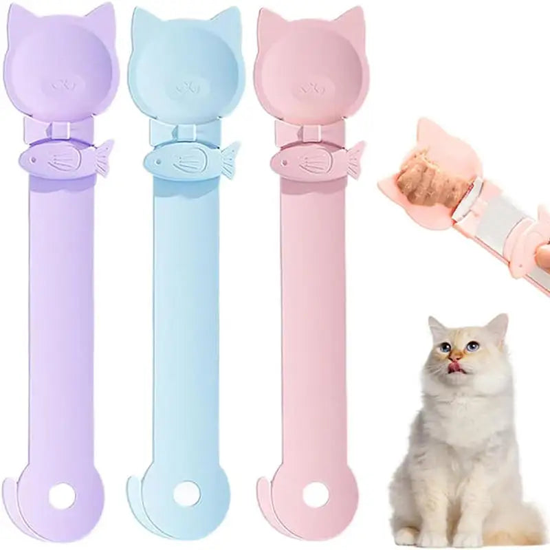 Cute Cat Strip Feeder Spoon