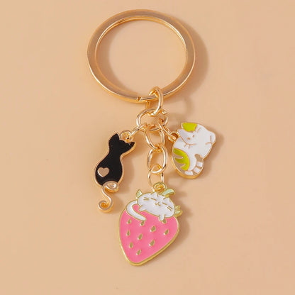 Cute Cartoon Cat Keychain