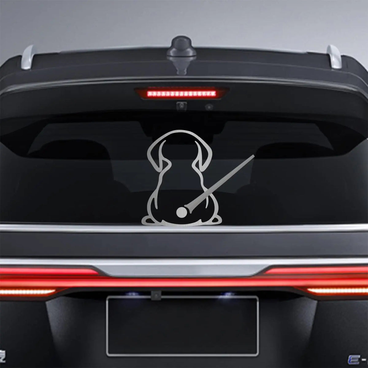 Dog Rear-Wiper Vinyl Decal with Moving Tail Detail