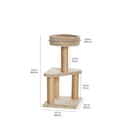 Basics Cat Tree Tower Scratching