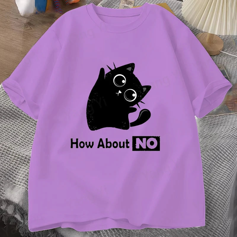 "How About No" Fun Cat Shirt