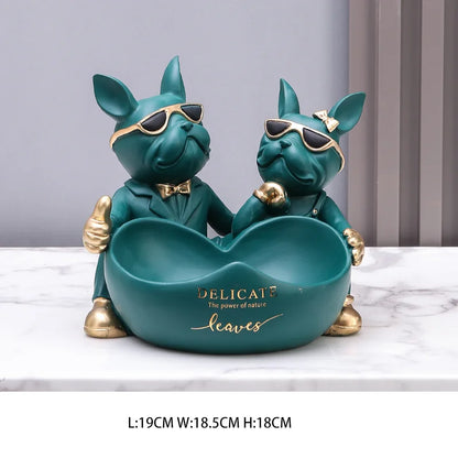 Chic French Bulldog Duo Valet Tray