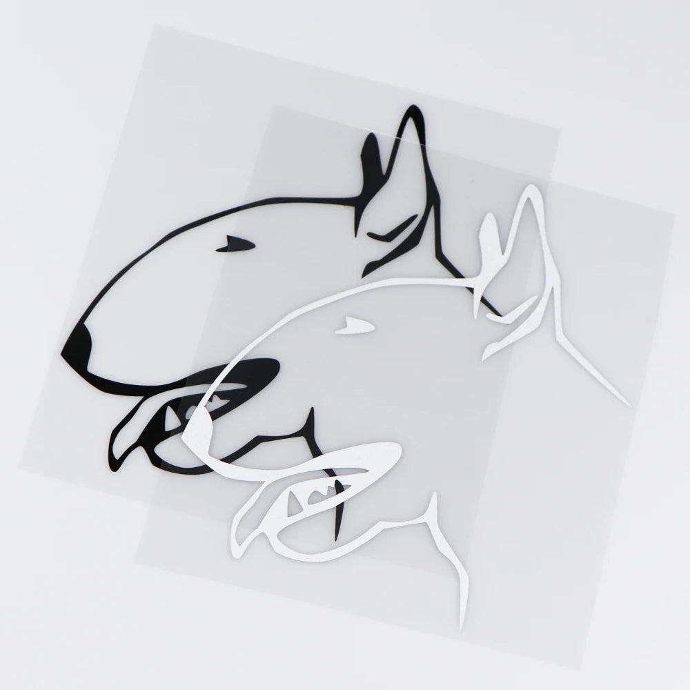 Car Sticker Bull Terrier Cartoon