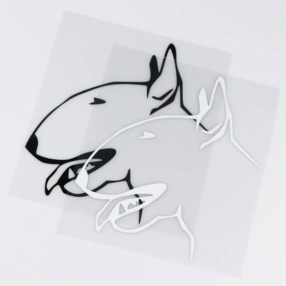 Car Sticker Bull Terrier Cartoon