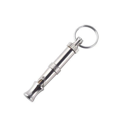 Stainless Steel Dog Whistle with Keychain