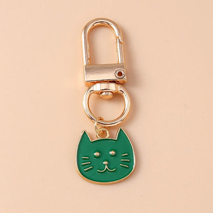 Porte-clés chat en émail mignon