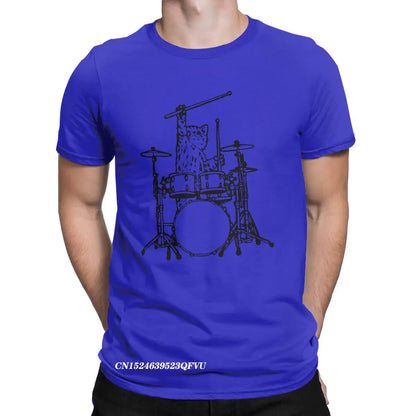 Cat Playing Drums Fun Shirt