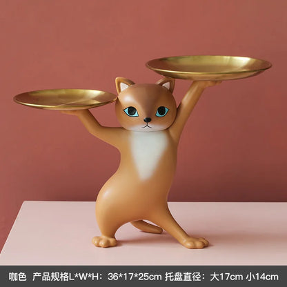 Decorazione portachiavi gatto scultura