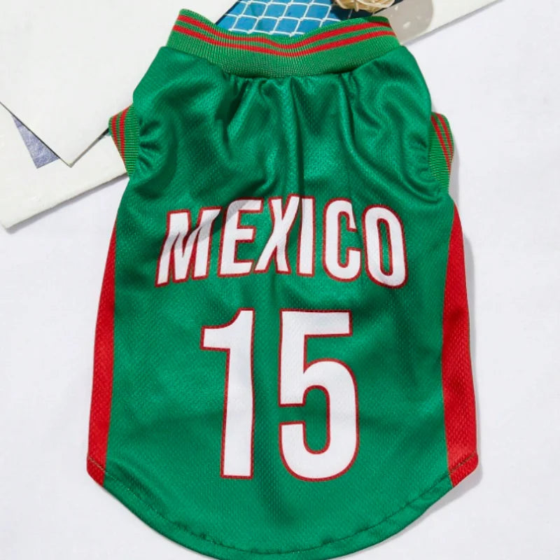 Mexico 15 Dog Soccer Jersey