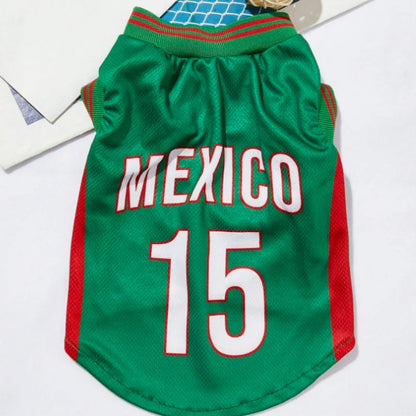 Mexico 15 Dog Soccer Jersey