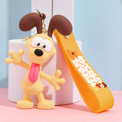 Garfield & Odie Silicone Keychain