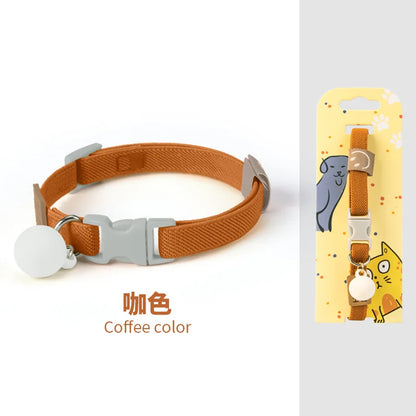 Colorful Adjustable Pet Collar with Bell