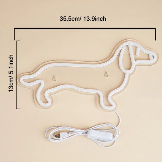 Luminous Dachshund Neon Sign