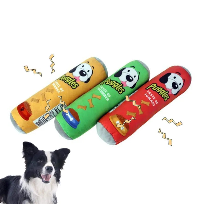 Jouet amusant pour chien en peluche en forme de collation