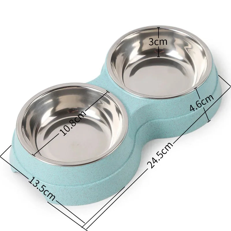 Double Pet Bowls for Food