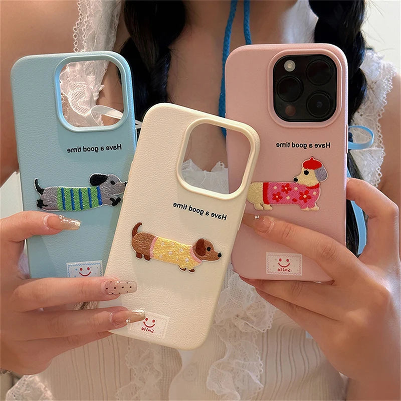 เคสโทรศัพท์สุนัขดัชชุนน่ารัก