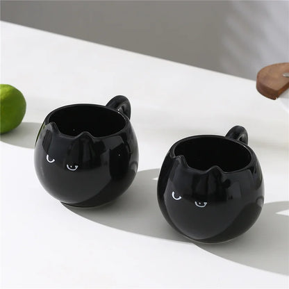 Tasse en céramique en forme de chat