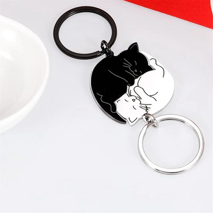 Móc khóa cặp đôi mèo dễ thương