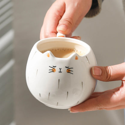 Tasse en forme de chat en céramique